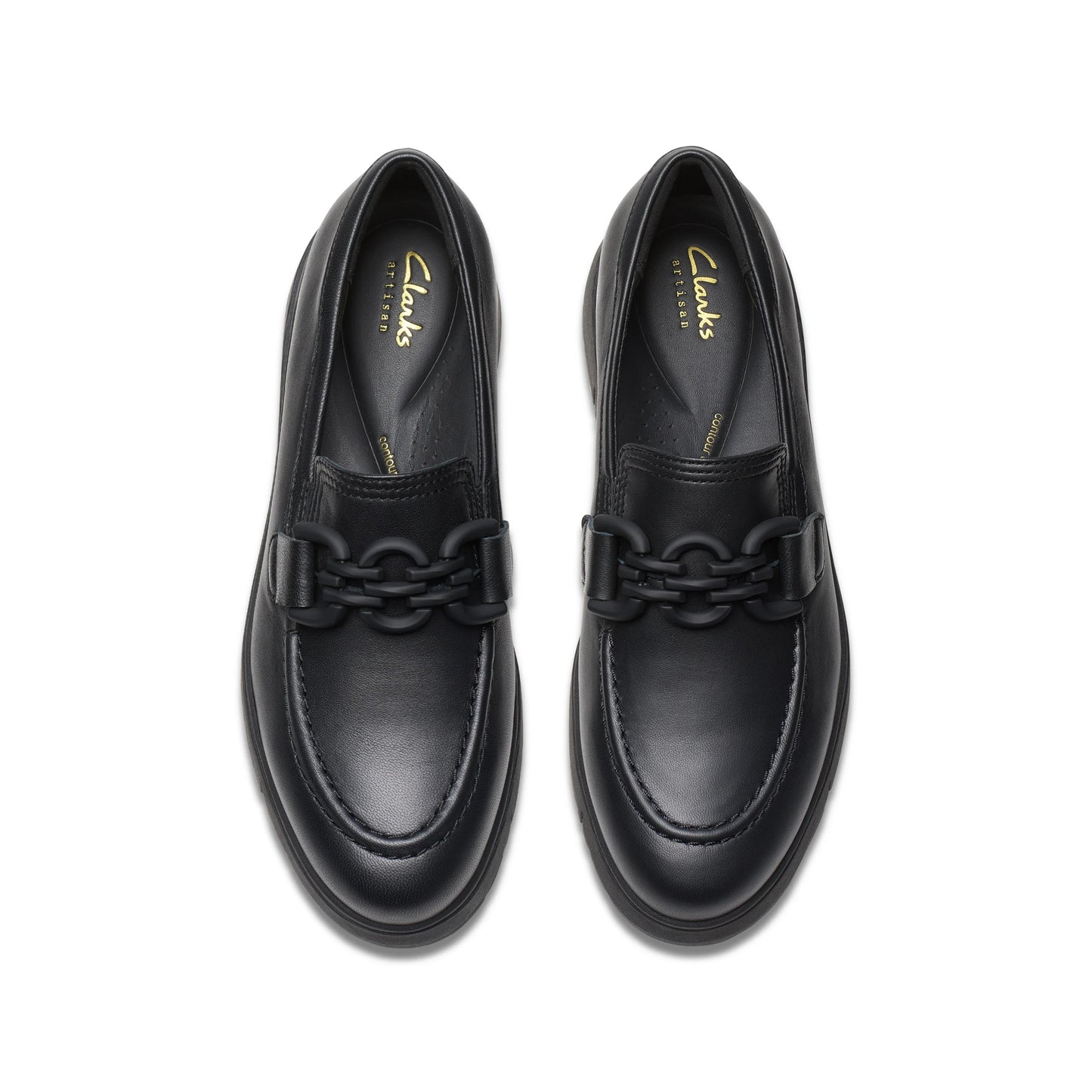 Mocasines De La Marca Clarks Para Mujer Modelo Loriini Izzy Black Leather En Color Negro