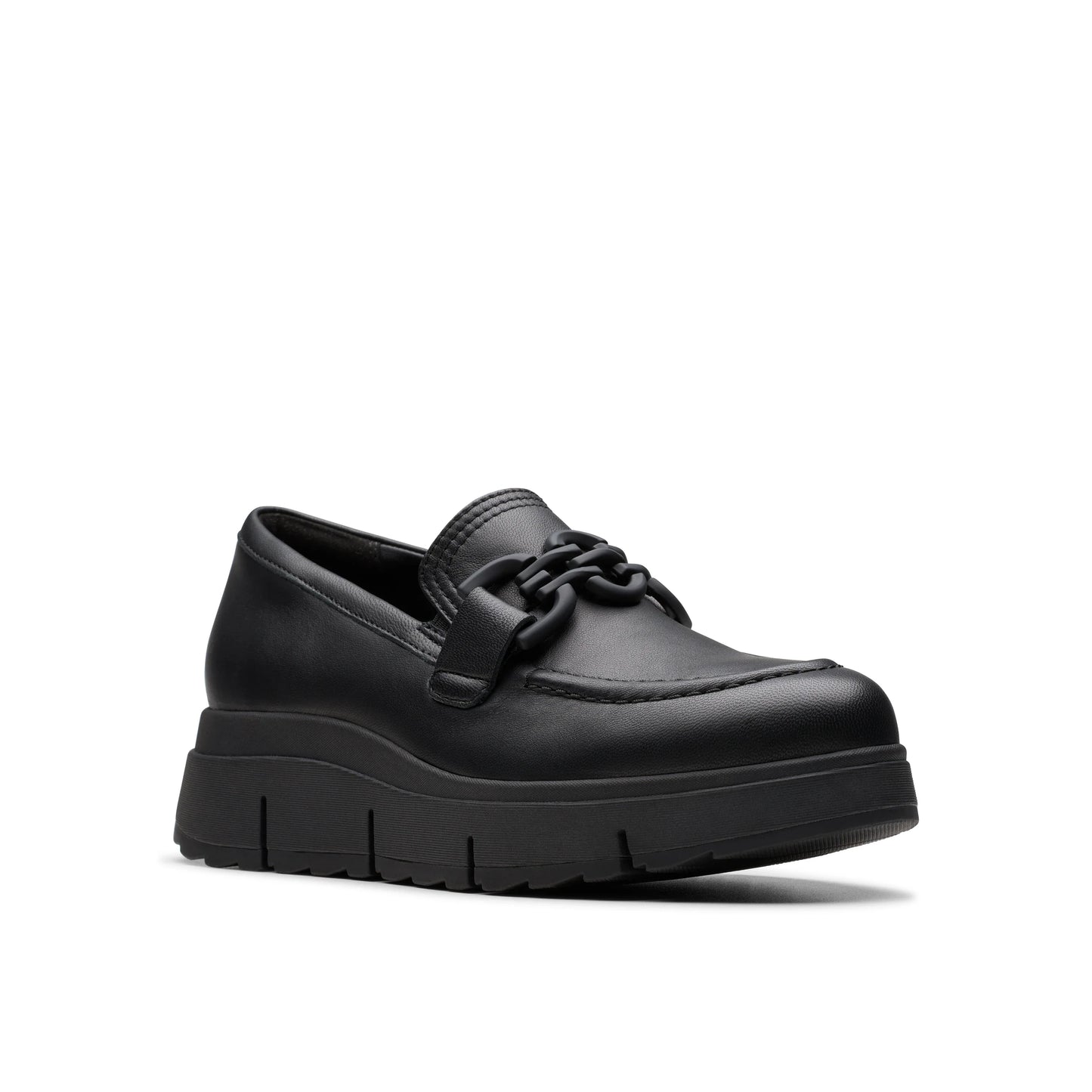 Mocasines De La Marca Clarks Para Mujer Modelo Loriini Izzy Black Leather En Color Negro
