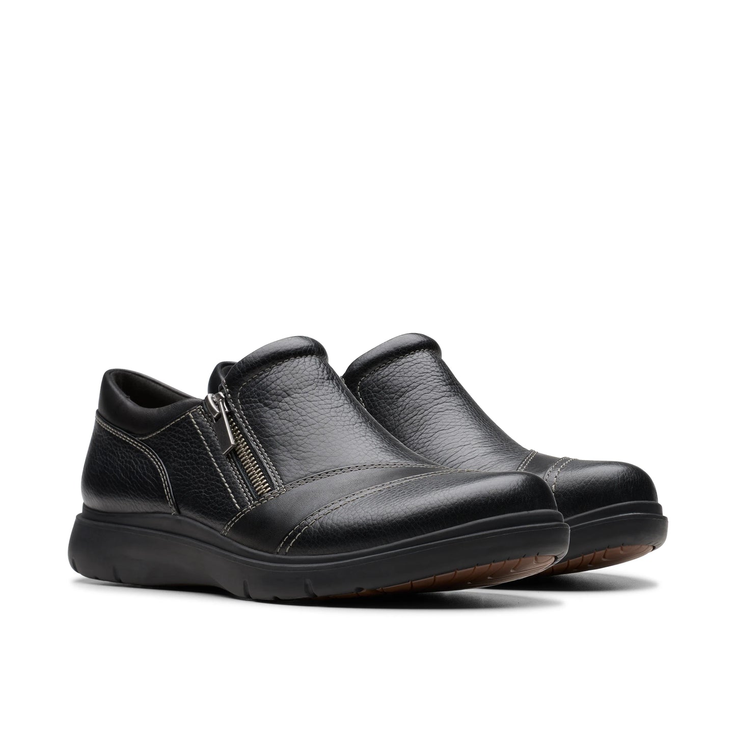 Zapatos Casual De La Marca Clarks Para Mujer Modelo Certina Pure Black Leather En Color Negro