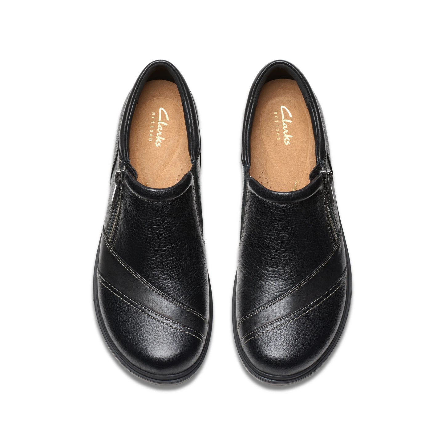 Zapatos Casual De La Marca Clarks Para Mujer Modelo Certina Pure Black Leather En Color Negro