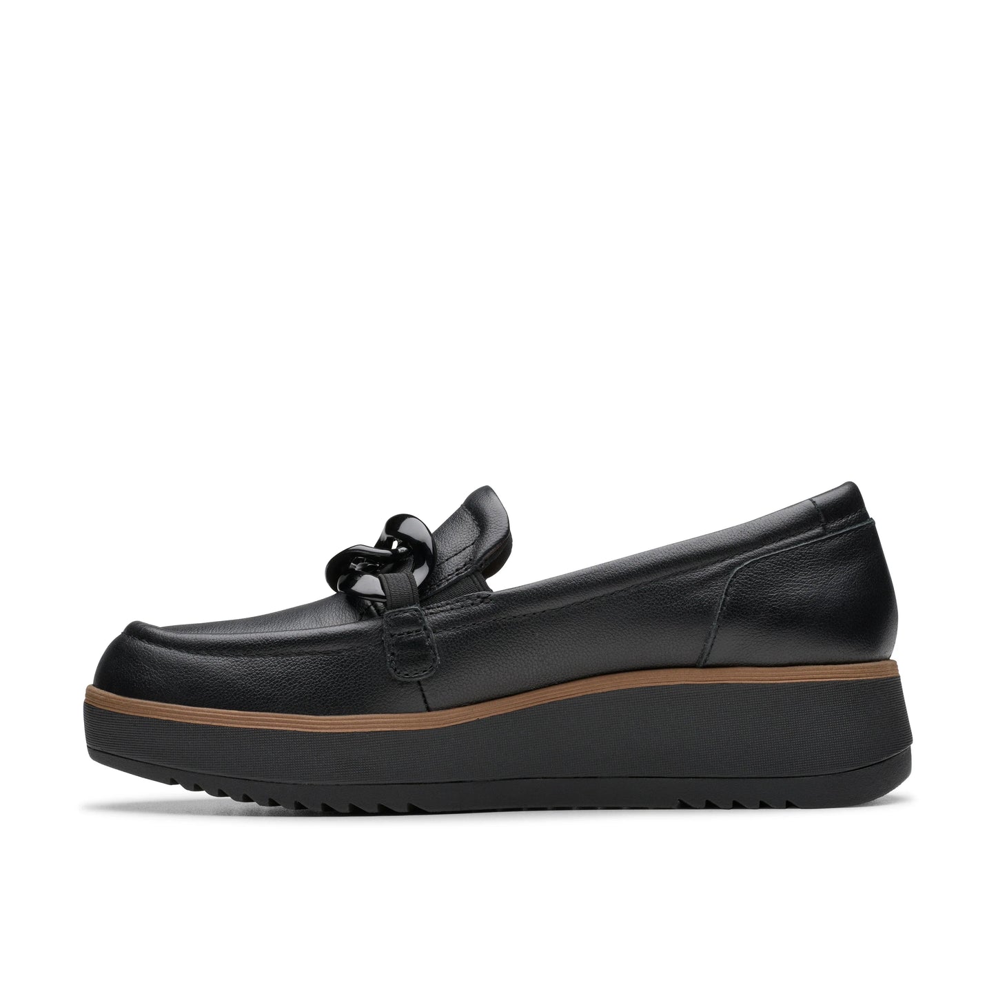 Zapatos Casual De La Marca Clarks Para Mujer Modelo Zylah May Black Leather En Color Negro