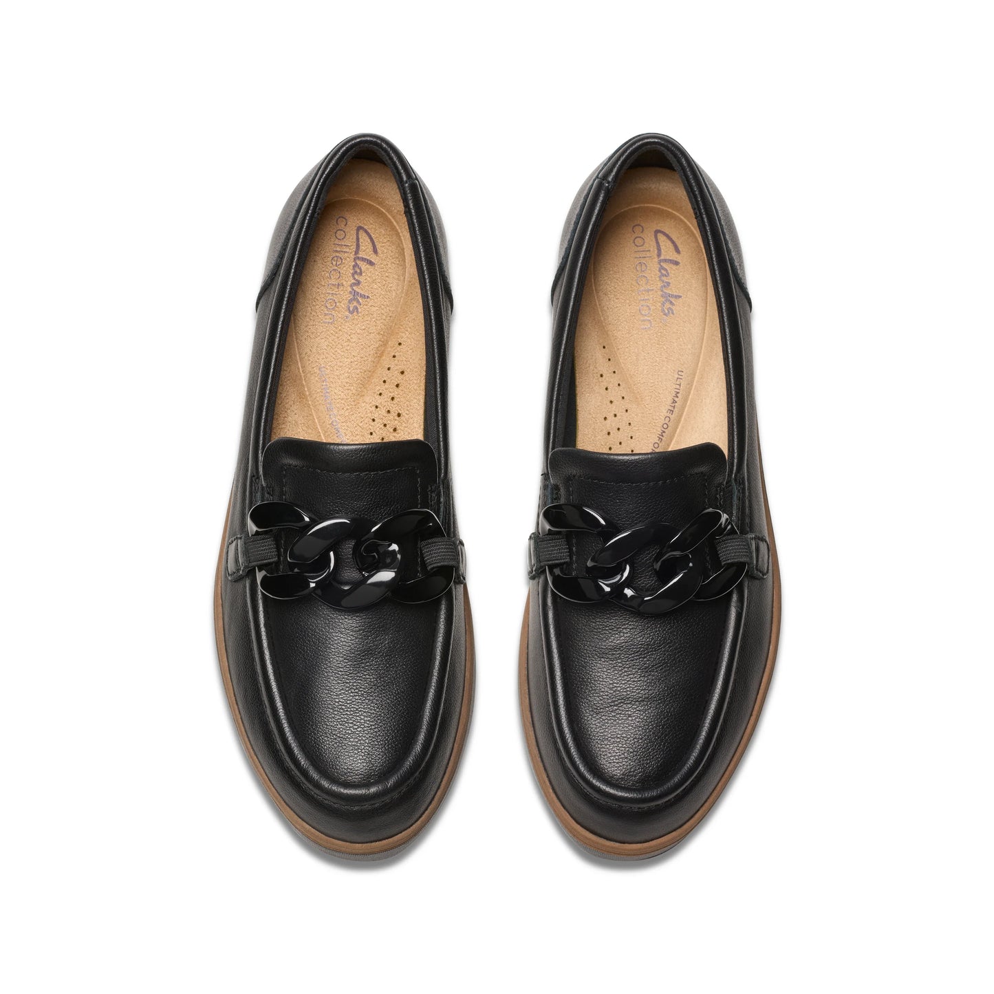 Zapatos Casual De La Marca Clarks Para Mujer Modelo Zylah May Black Leather En Color Negro