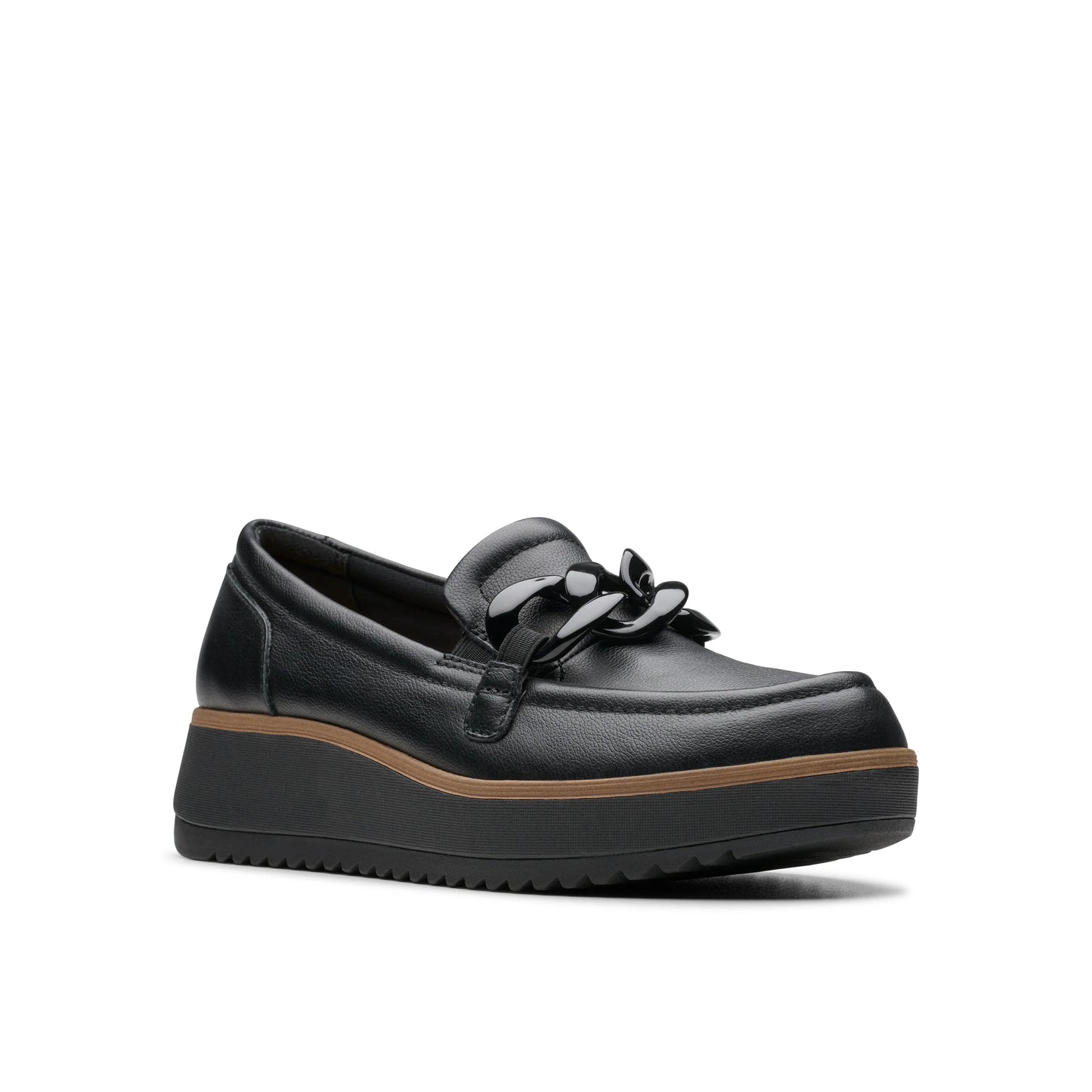 Zapatos Casual De La Marca Clarks Para Mujer Modelo Zylah May Black Leather En Color Negro