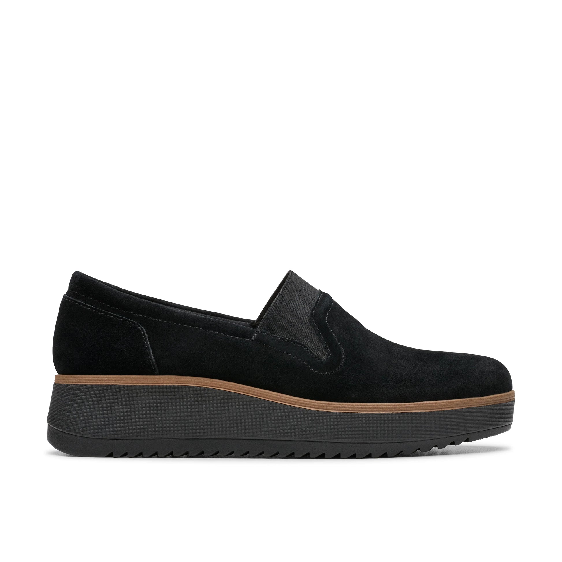 Zapatos Casual De La Marca Clarks  Para Mujer Modelo Zylah Sky Black Suede En Color Negro