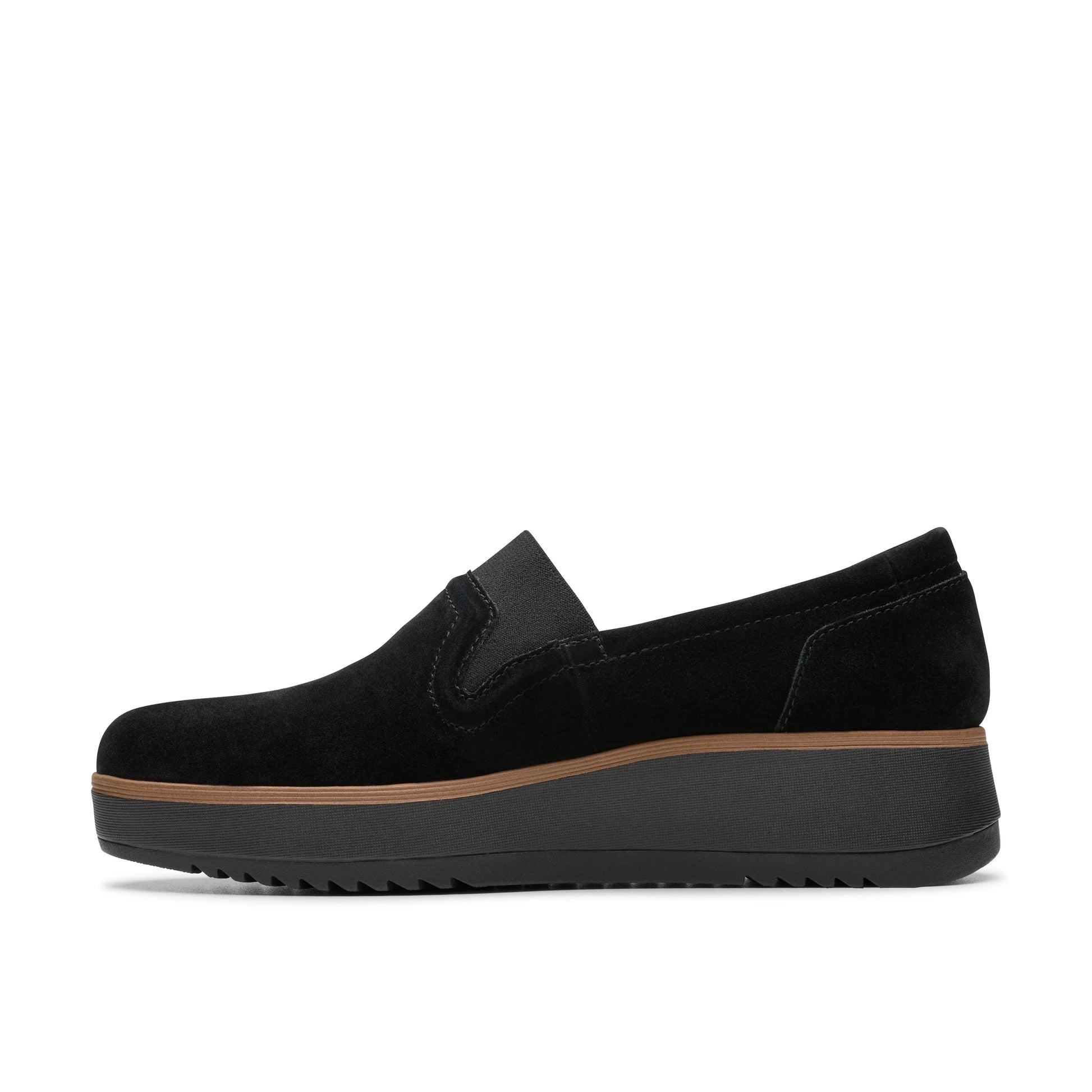 Zapatos Casual De La Marca Clarks  Para Mujer Modelo Zylah Sky Black Suede En Color Negro