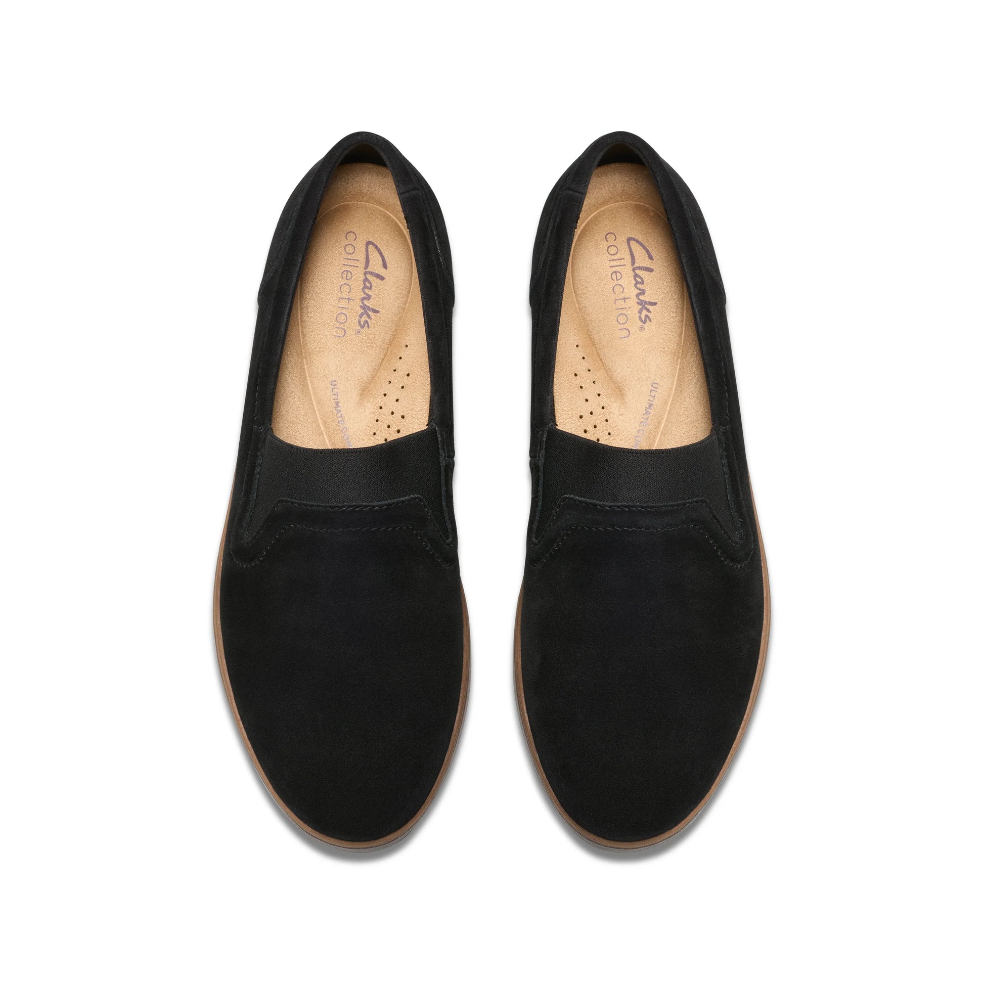 Zapatos Casual De La Marca Clarks  Para Mujer Modelo Zylah Sky Black Suede En Color Negro