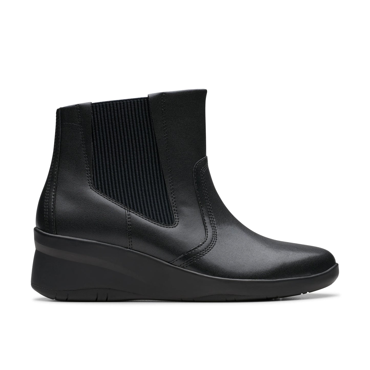 Botines De La Marca Clarks Para Mujer Modelo Suttyn Rae Black Leather En Color Negro