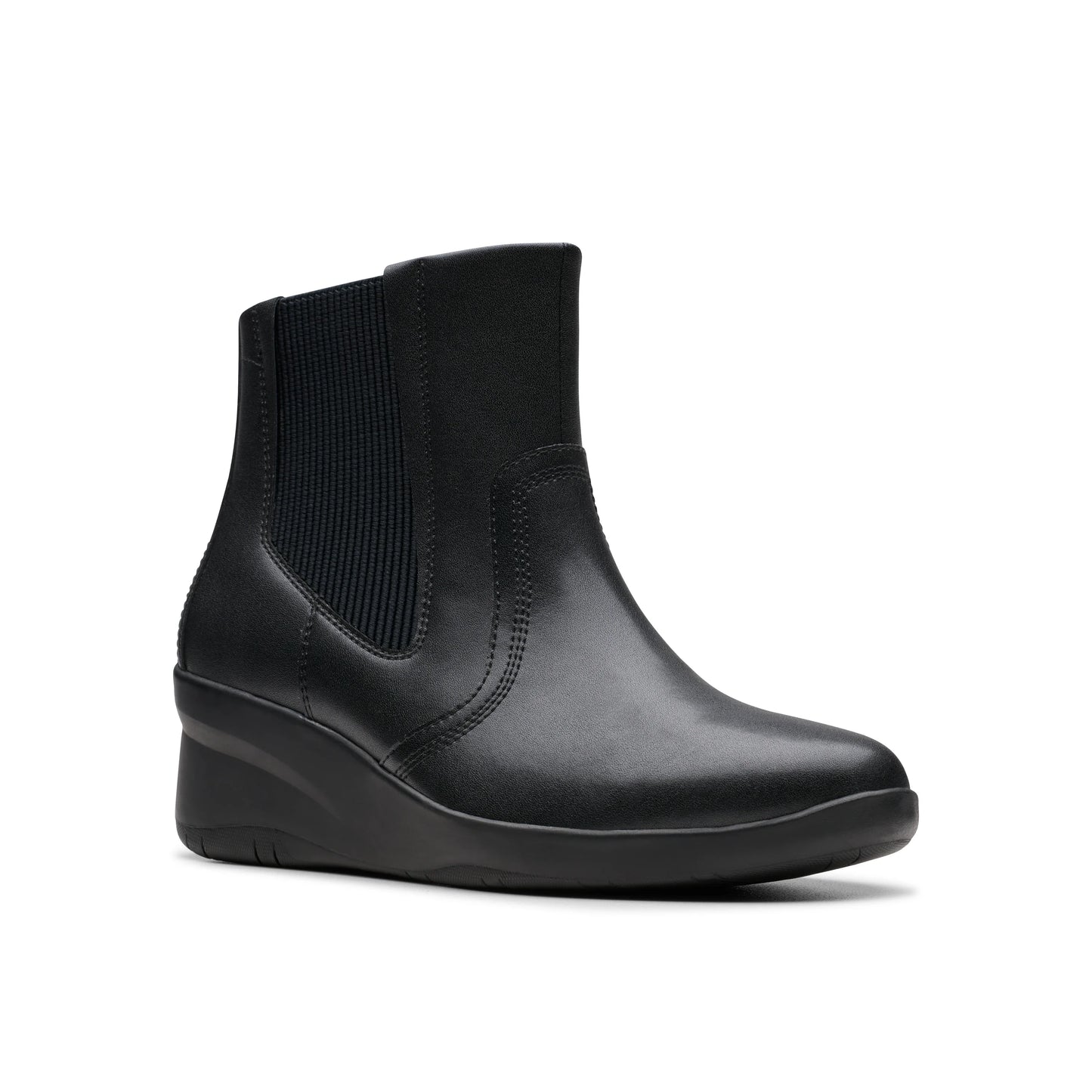 Botines De La Marca Clarks Para Mujer Modelo Suttyn Rae Black Leather En Color Negro