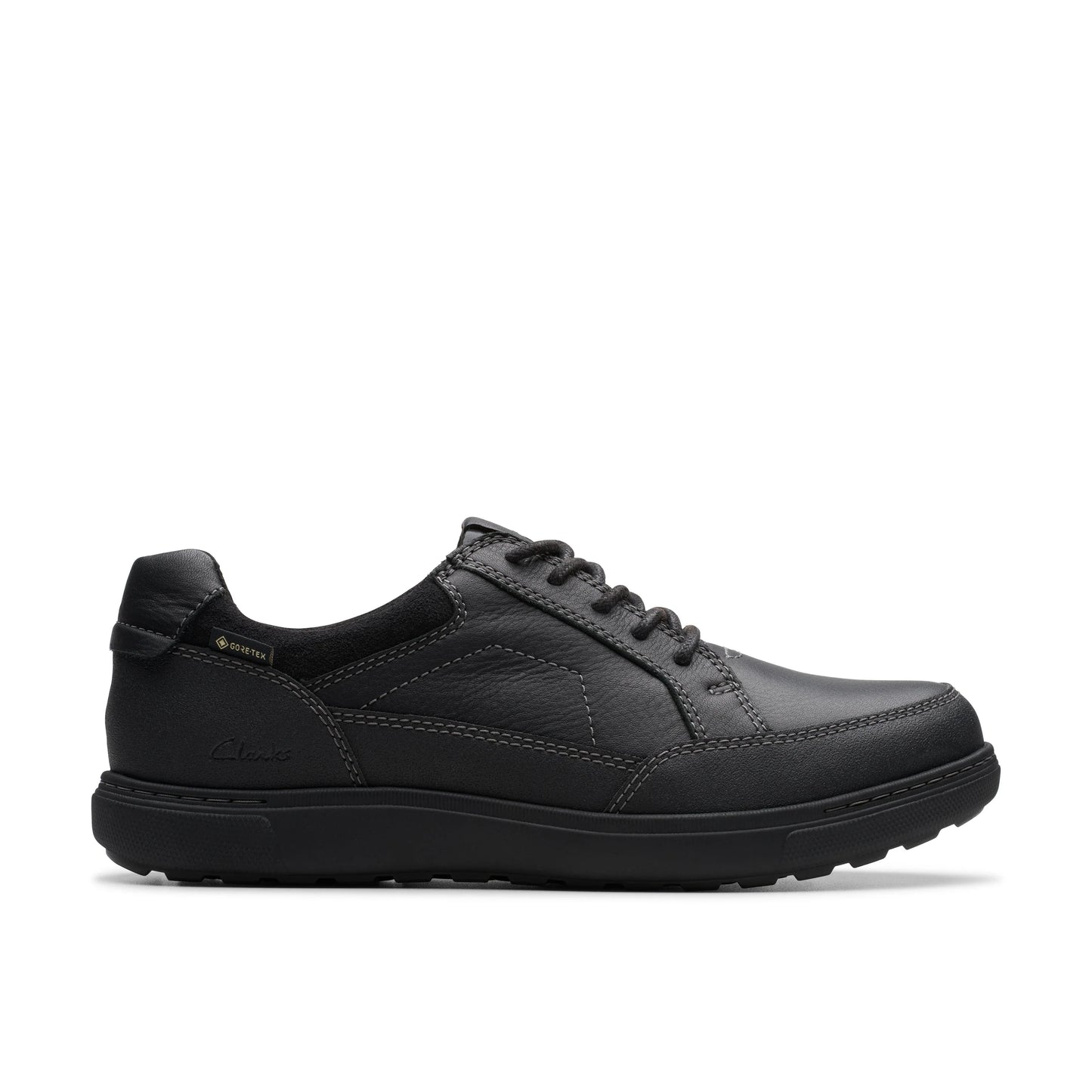 Zapatos Casual De La Marca Clarks Para Hombre Modelo Mapstone Lo Gtx Black Leather En Color Negro