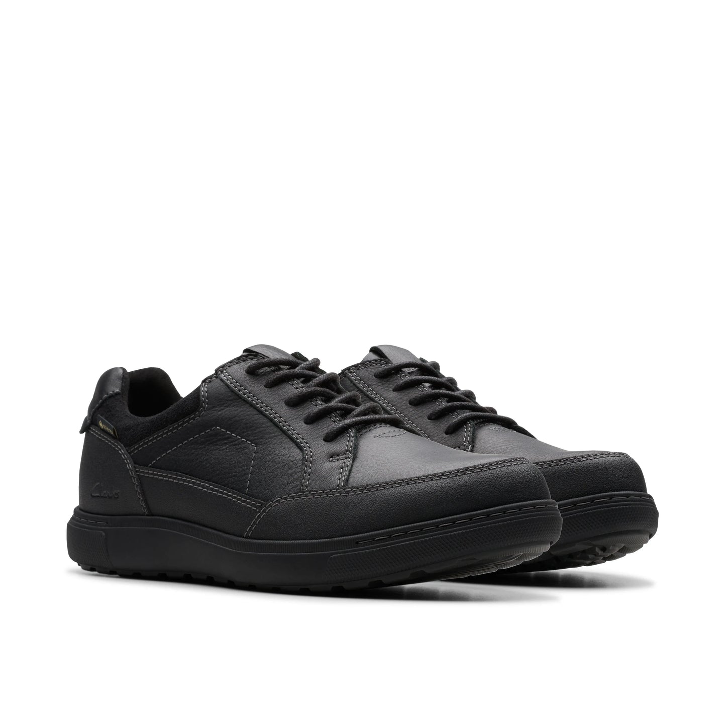 Zapatos Casual De La Marca Clarks Para Hombre Modelo Mapstone Lo Gtx Black Leather En Color Negro
