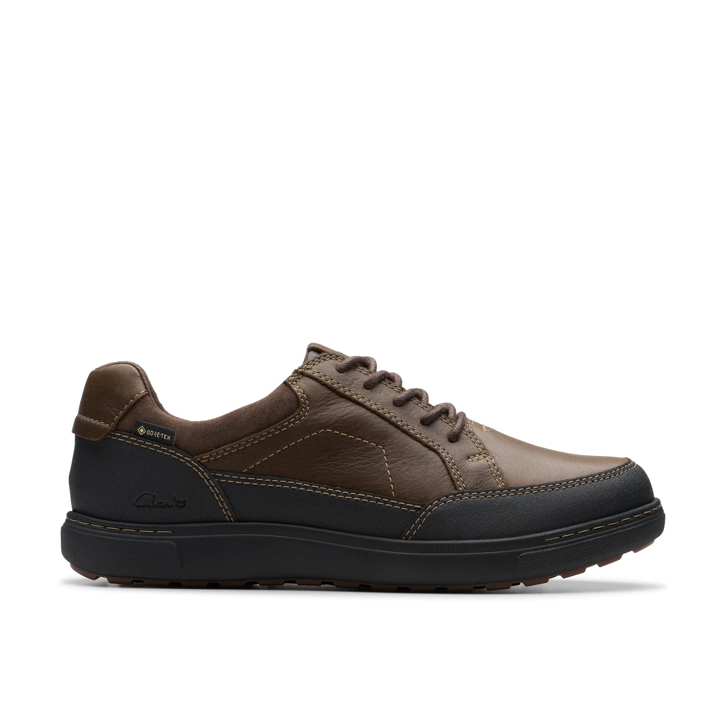 Zapatos Casual De La Marca Clarks Para Hombre Modelo Mapstone Lo Gtx Dark Brown Leather En Color Marrón