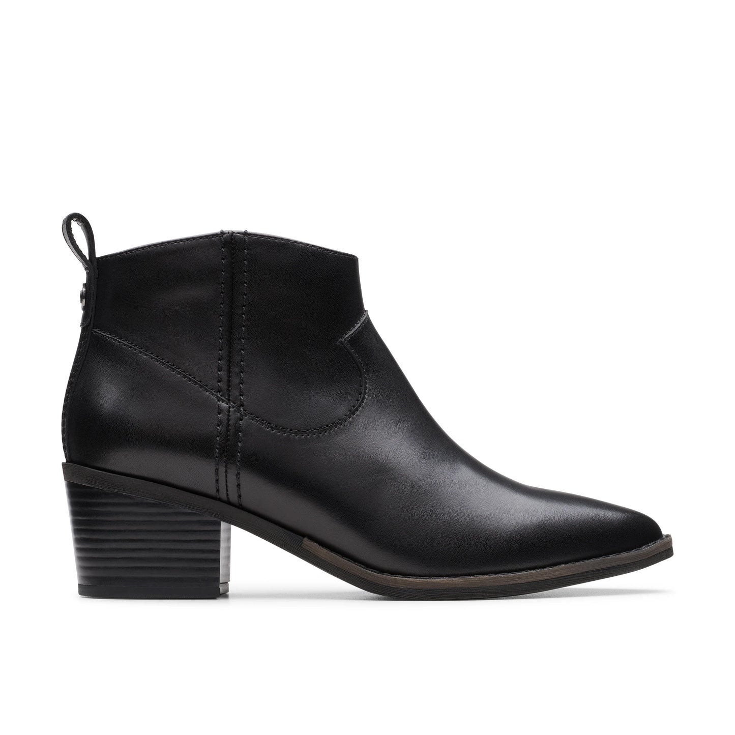 Botines De La Marca Clarks Para Mujer Modelo Morzine Sky Black Leather En Color Negro