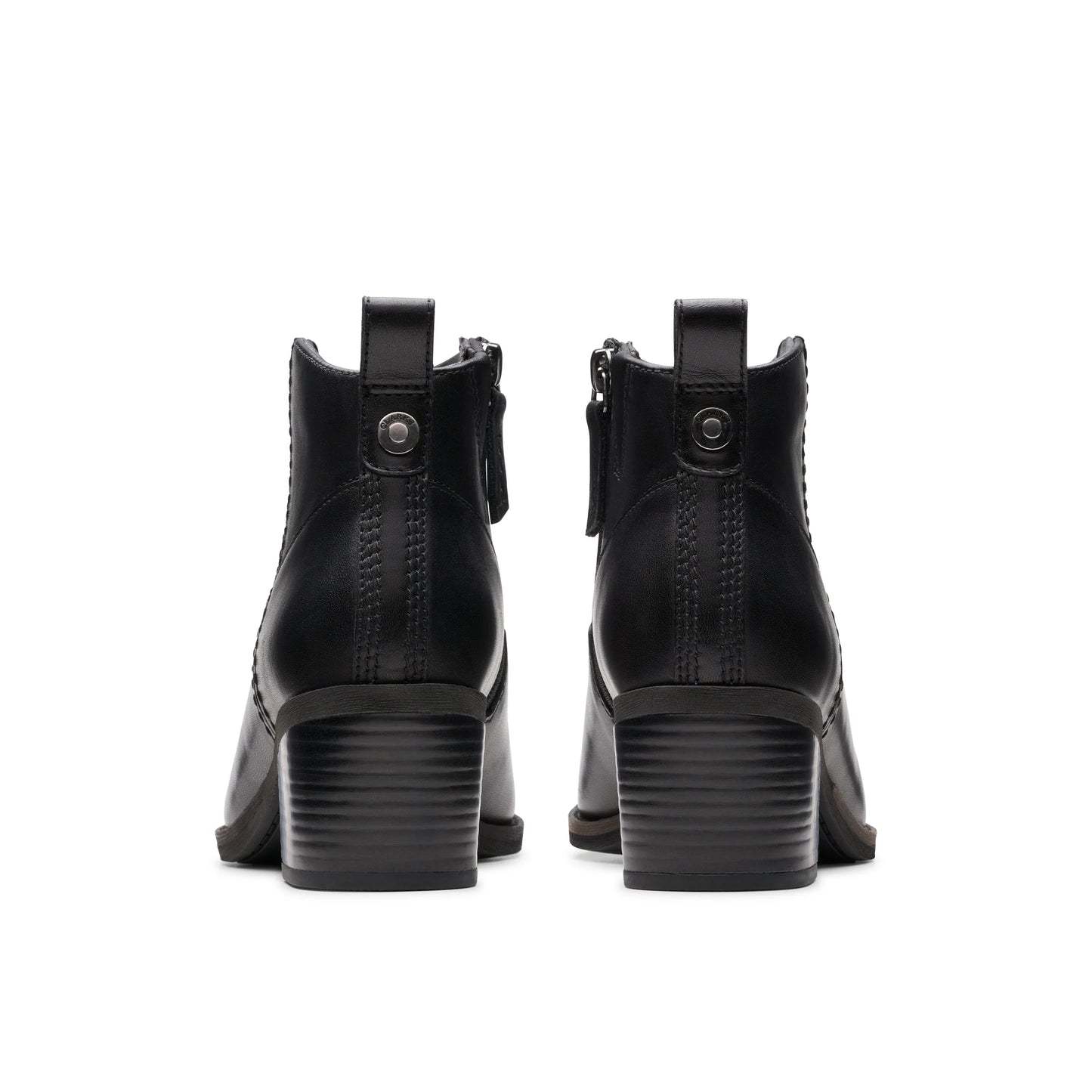 Botines De La Marca Clarks Para Mujer Modelo Morzine Sky Black Leather En Color Negro