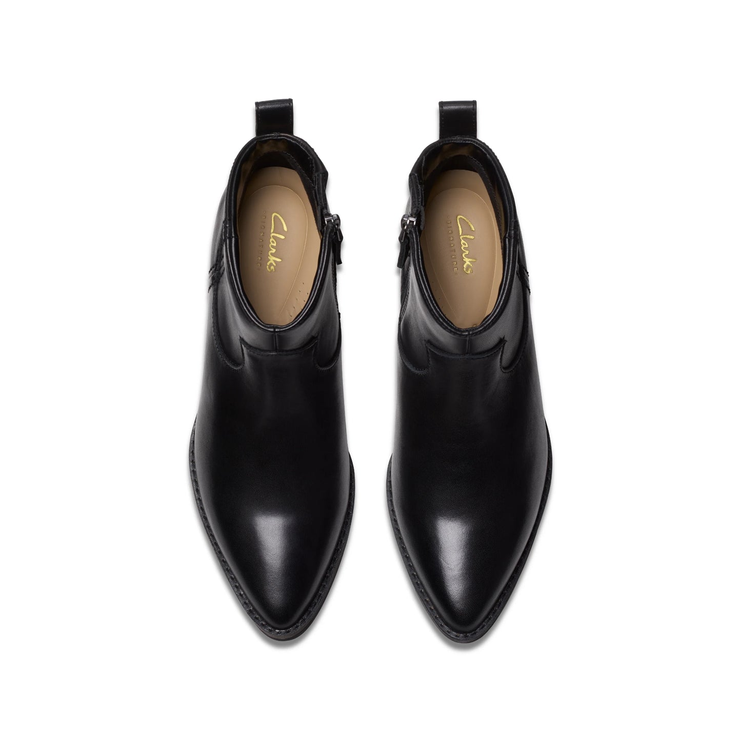 Botines De La Marca Clarks Para Mujer Modelo Morzine Sky Black Leather En Color Negro