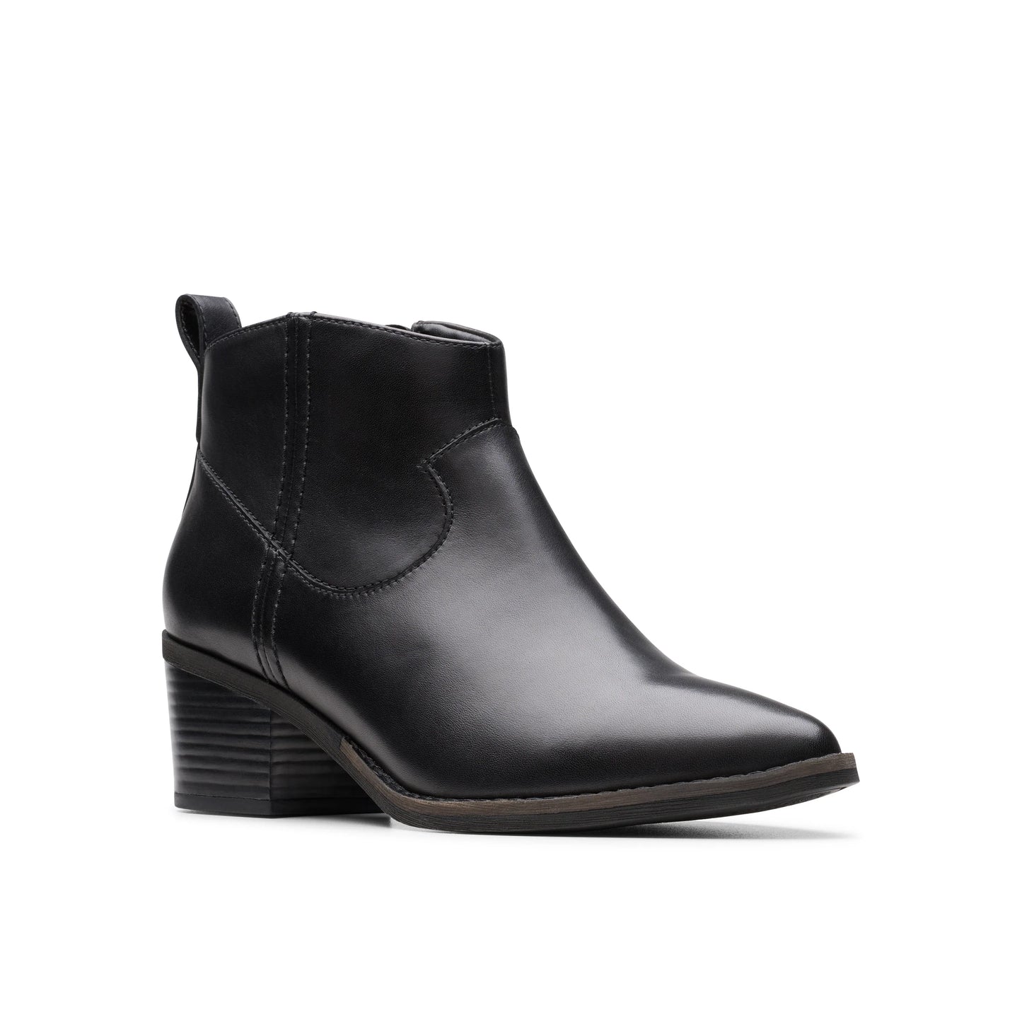 Botines De La Marca Clarks Para Mujer Modelo Morzine Sky Black Leather En Color Negro