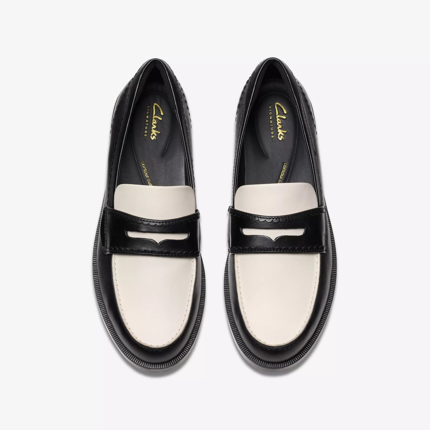 CLARKS | LOAFERS | WOMEN | STRAVEN EDGE BLACK COMBINATION LEATHER | BLACK
