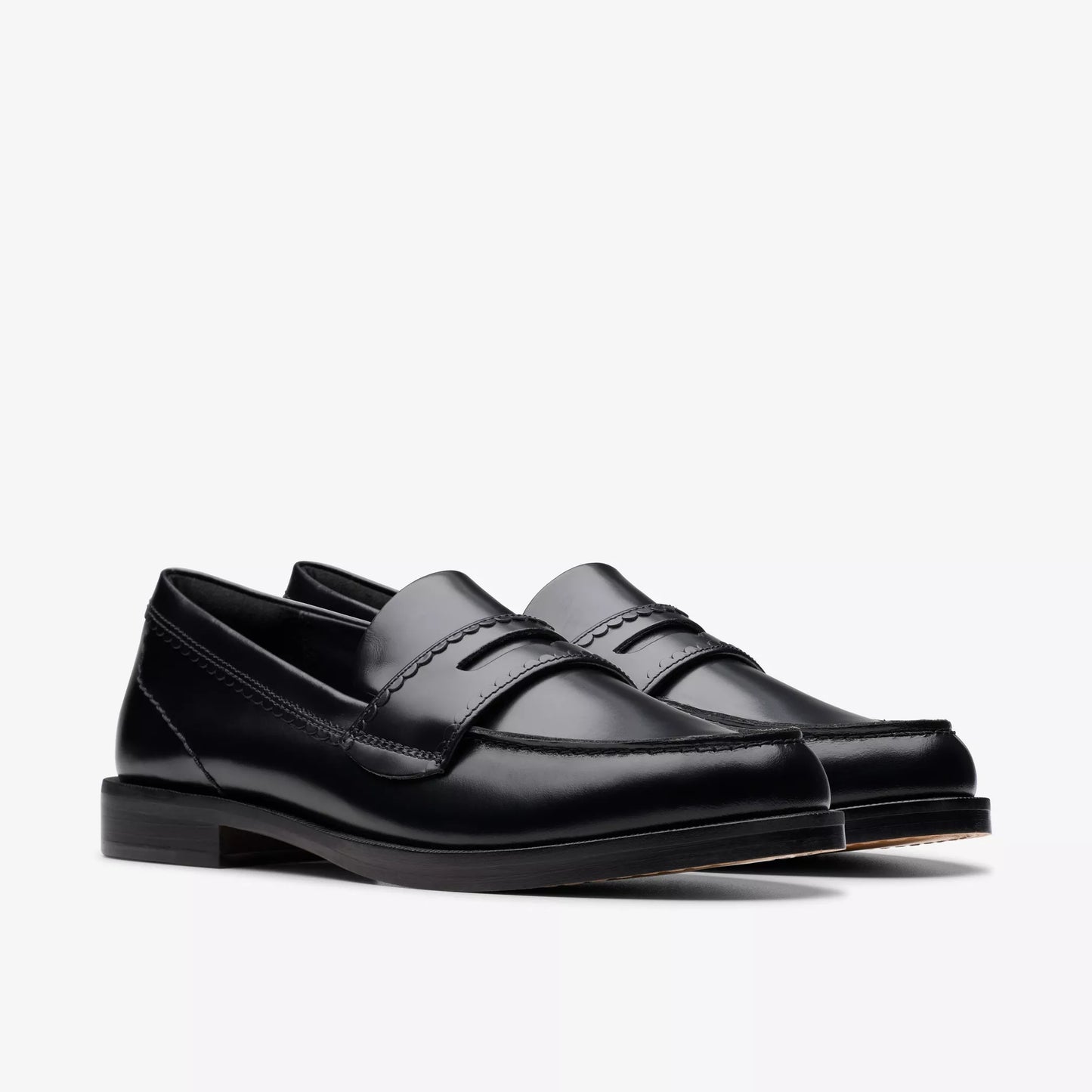 CLARKS | MOCASINES | MUJER | STRAVEN EDGE BLACK LEATHER | NEGRO