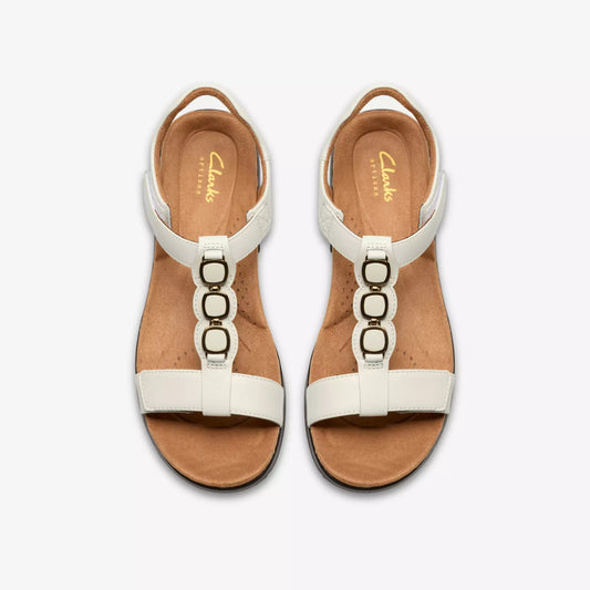 CLARKS | SANDALIAS | MUJER | KITLY GEM WHITE LEATHER | BLANCO