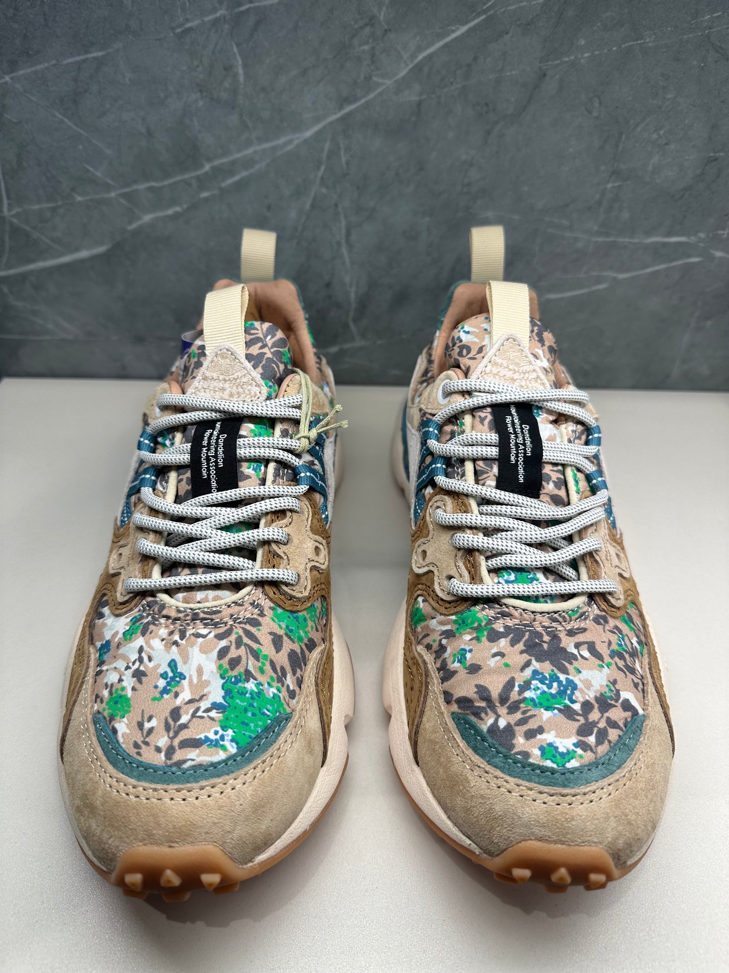 FLOWER MOUNTAIN | SNEAKERS | WOMAN | YAMANO 3 WOMAN SPRING FLOWERS LIGHT BROWN-DAR