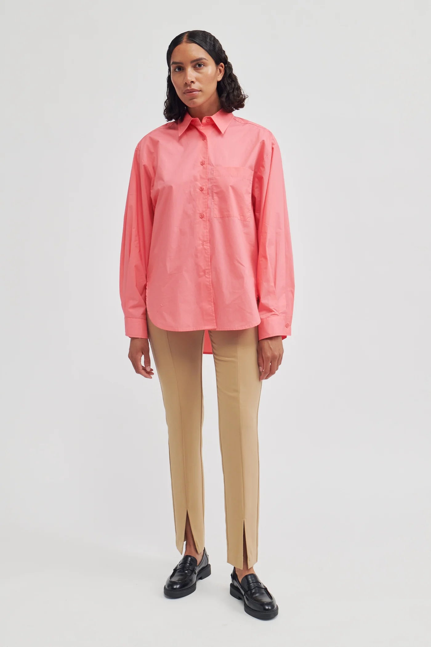 SECOND FEMALE | PANTALÓN MUJER | FIQUE SPLIT TROUSERS MOLÉ | MARRÓN