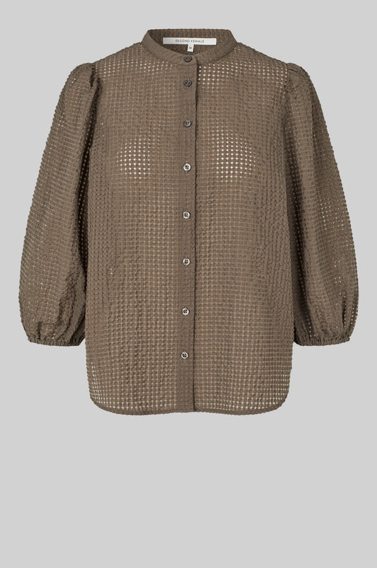SECOND FEMALE | DAMES BLOUSE | TASCHA KAHKI | KAKI