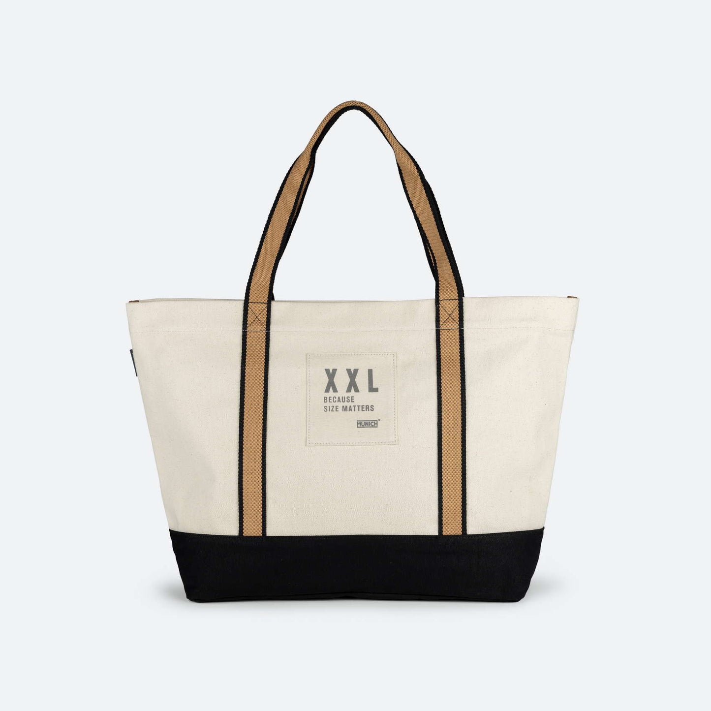 Sac unisexe de la marque Munich, modèle shopper Go Go Tan, nude en beige.