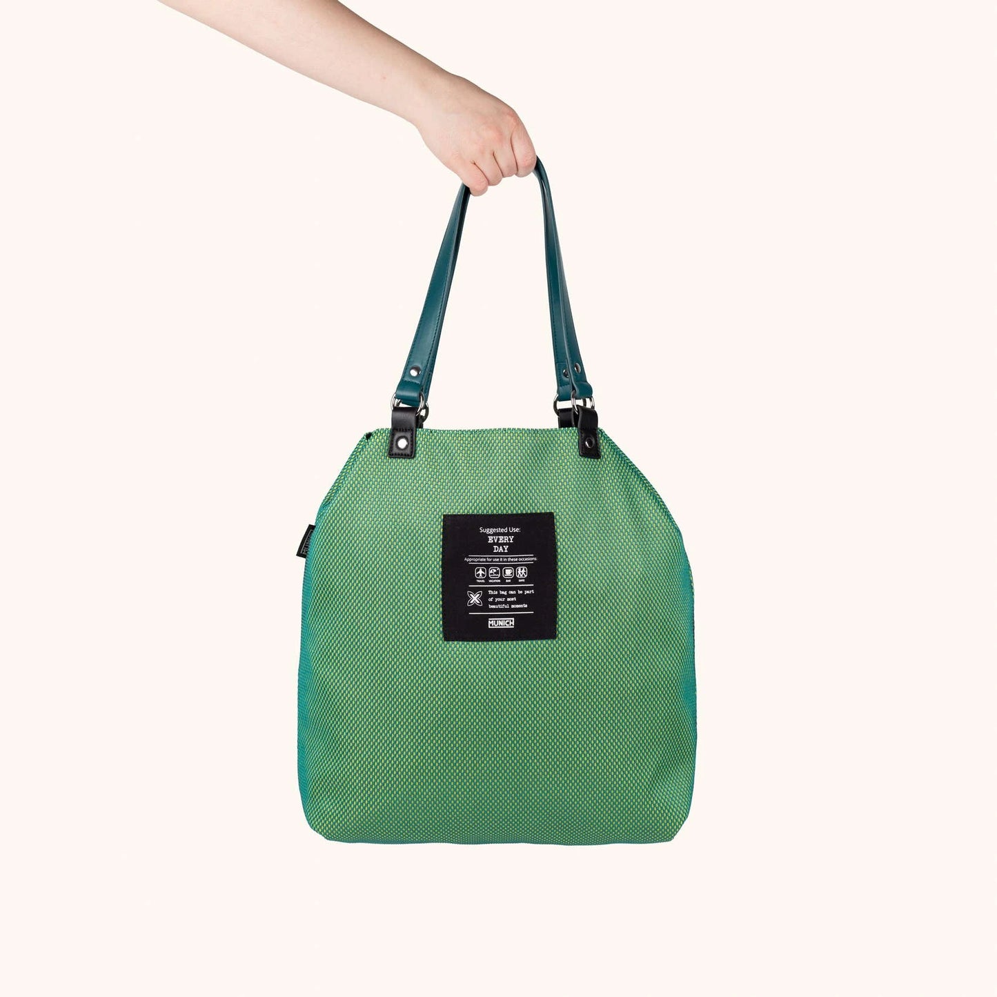 MUNICH | BORSES | DONA | GOGO SPIN REVERSIBLE TOTE BAG | VERD