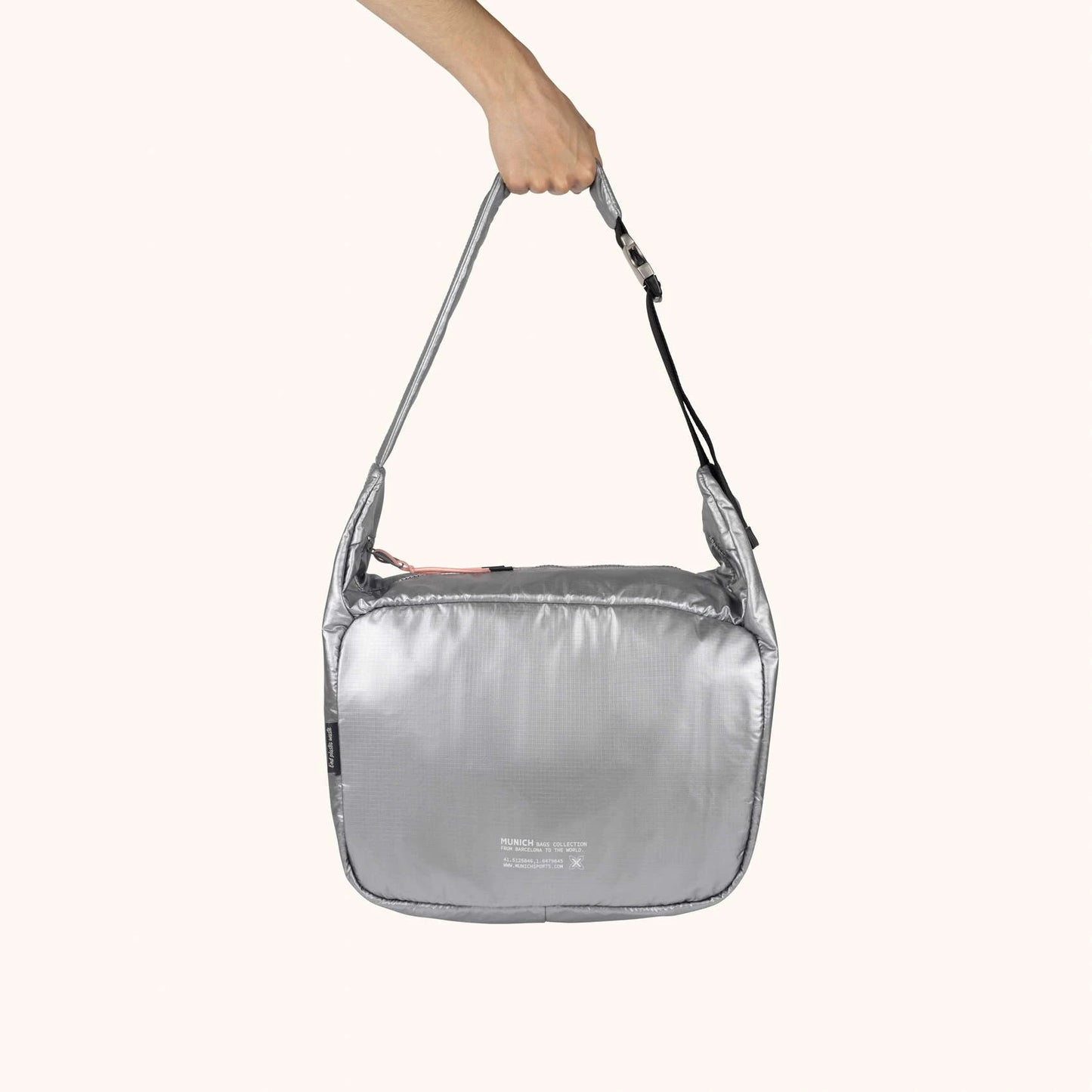 MUNICH | BOLSOS | MUJER | DEEP RECYCLED HOBO | PLATEADO