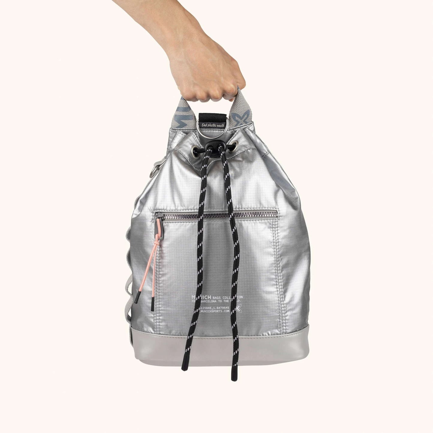 MUNICH | MOTXILLA | DONA | DEEP RECYCLED DRAWSTRING BACKPACK | BEIGE