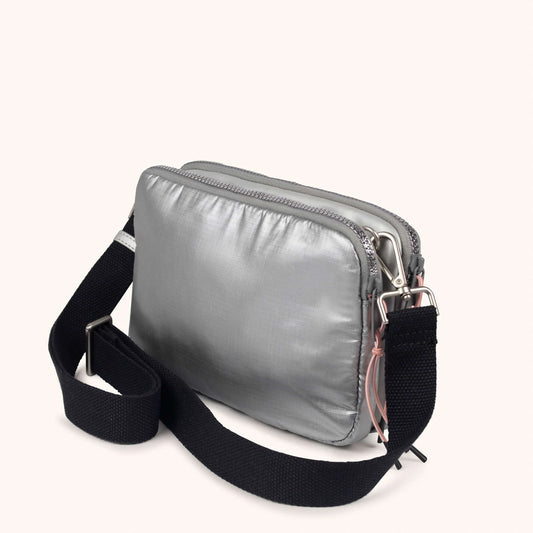 MUNICH | BOLSOS | MUJER | DEEP RECYCLED CROSSBODY DOUBLE | PLATEADO