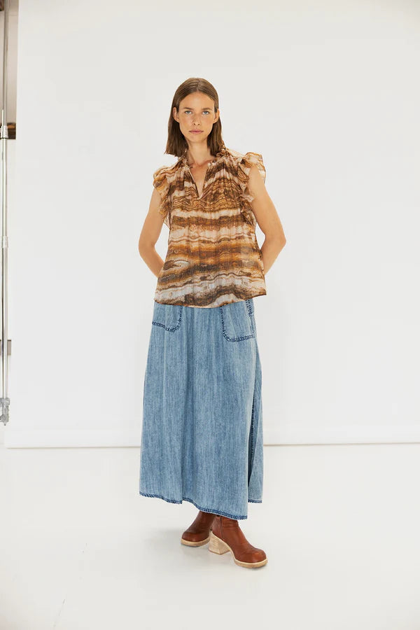 PROJECT AJ117 | BLUSA MUJER | SANDRA DK16 241 DARK NUDE | MULTICOLOR