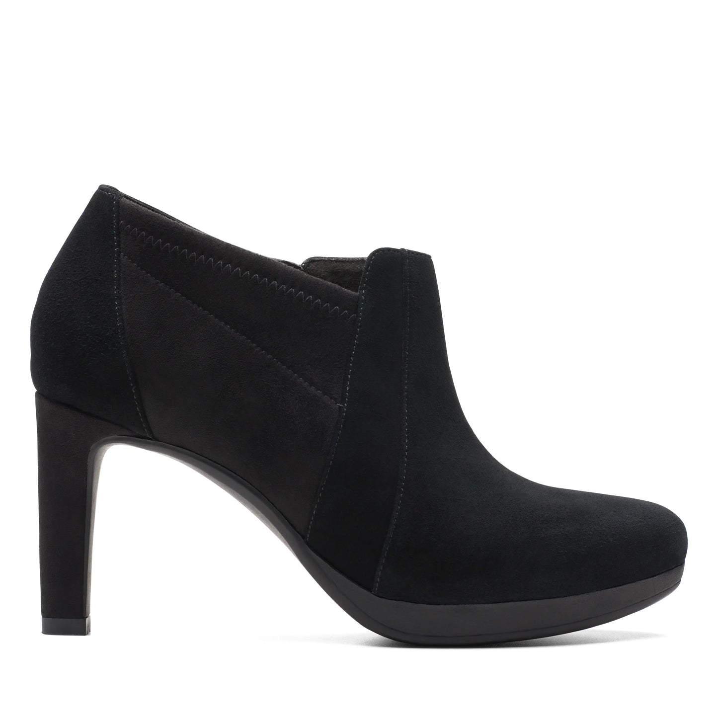 Botines De La Marca Clarks Para Mujer Modelo Ambyr Hope Black Suede En Color Negro