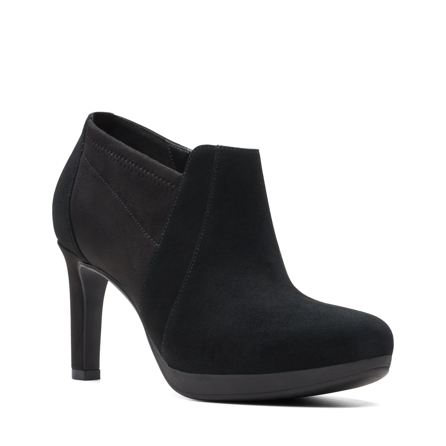 Botines De La Marca Clarks Para Mujer Modelo Ambyr Hope Black Suede En Color Negro