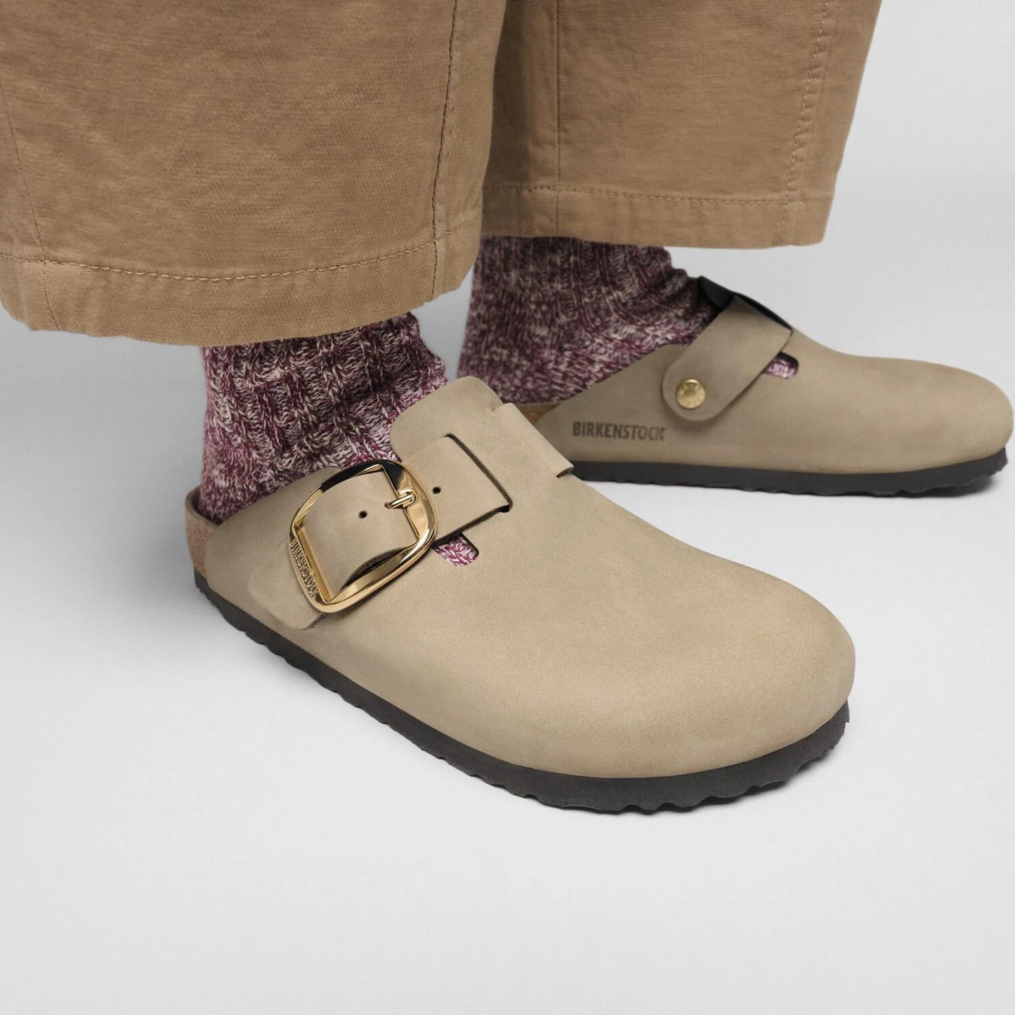 BIRKENSTOCK | MULES Y ZUECOS | MUJER | BOSTON BIG BUCKLE LEOI TABACCO BROWN HEX TABACCO BROWN | MARRÓN