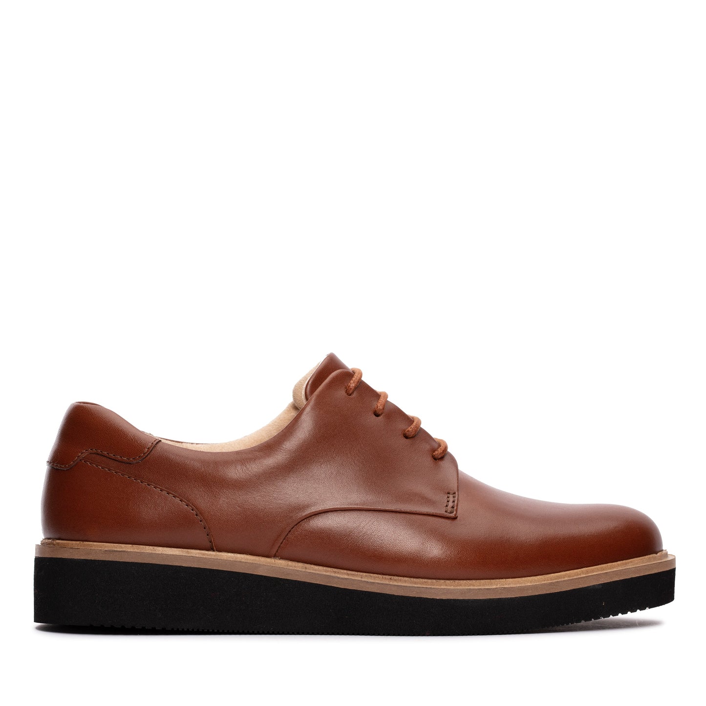 Zapatos Derby De La Marca Clarks Para Mujer Modelo Baille Lace Tan Leather En Color Marrón