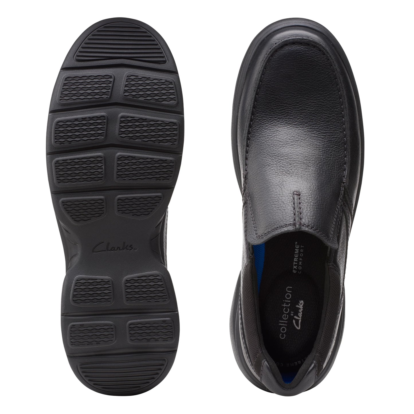 Zapatos Casual De La Marca Clarks Para Hombre Modelo Bradley Free Blk Tumbled Lea En Color Negro