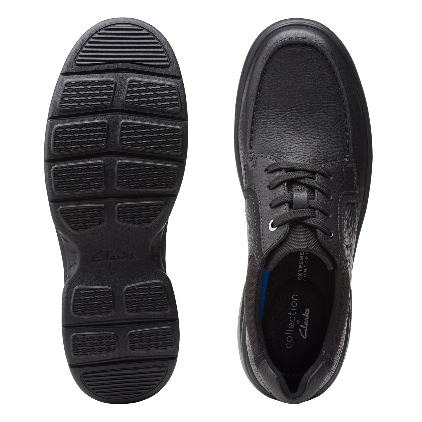 Zapatos Casual De La Marca Clarks Para Hombre Modelo Bradley Vibe Blk Tumbled Lea En Color Negro
