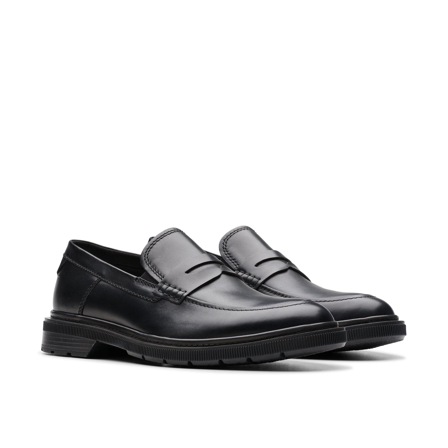 Zapatos De Vestir De La Marca Clarks Para Hombre Modelo Burchill Penny Black Leather En Color Negro