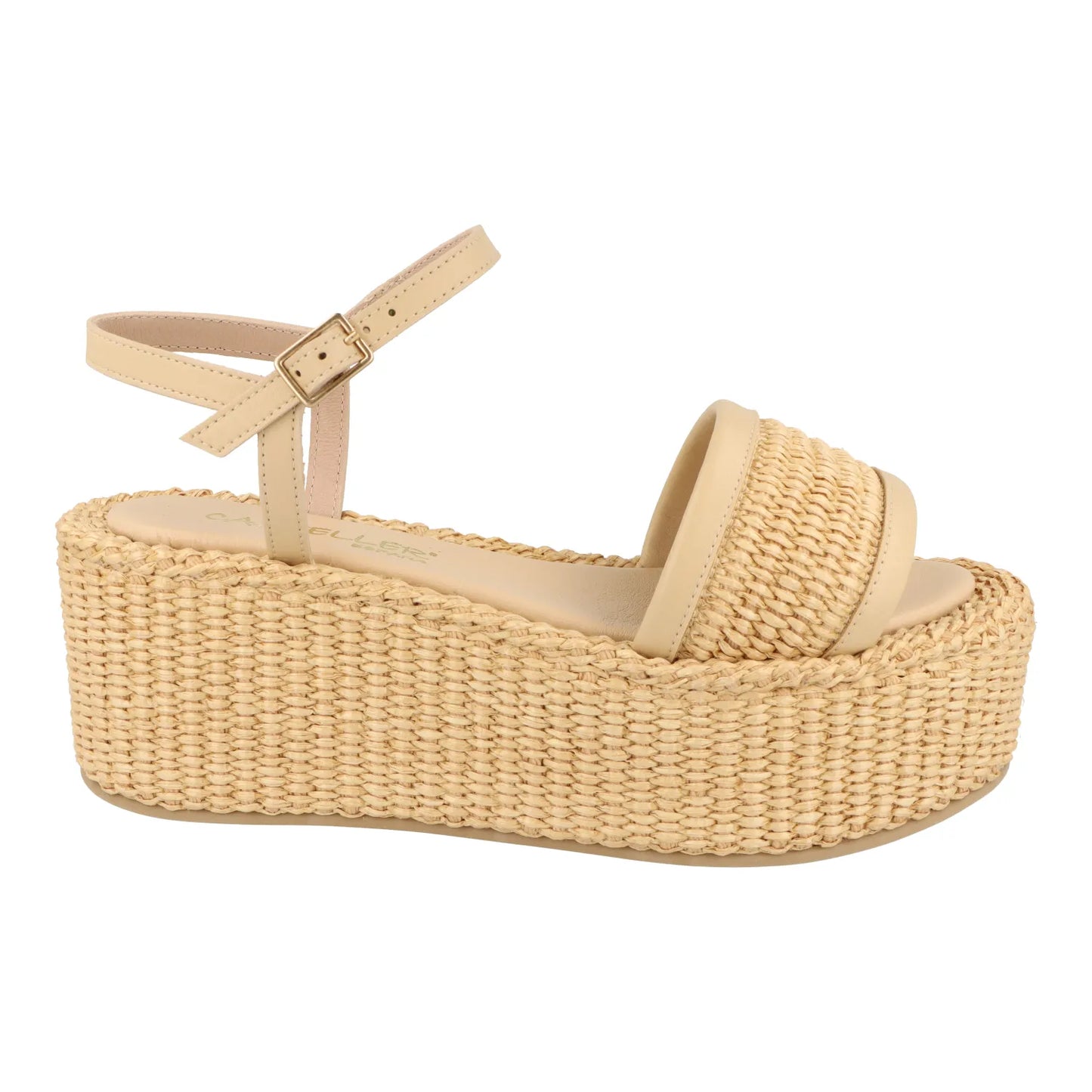 CASTELLER | SANDALIAS MUJER | RAFIA NATURAL TUDOR TURRÓN | BEIGE