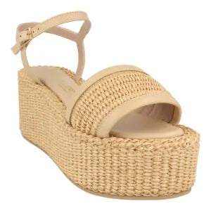 CASTELLER | SANDALIAS MUJER | RAFIA NATURAL TUDOR TURRÓN | BEIGE