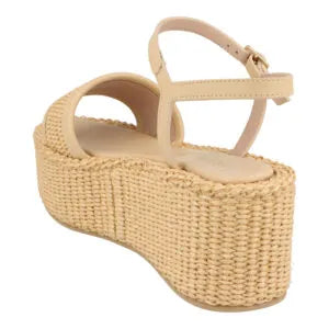 CASTELLER | SANDALIAS MUJER | RAFIA NATURAL TUDOR TURRÓN | BEIGE