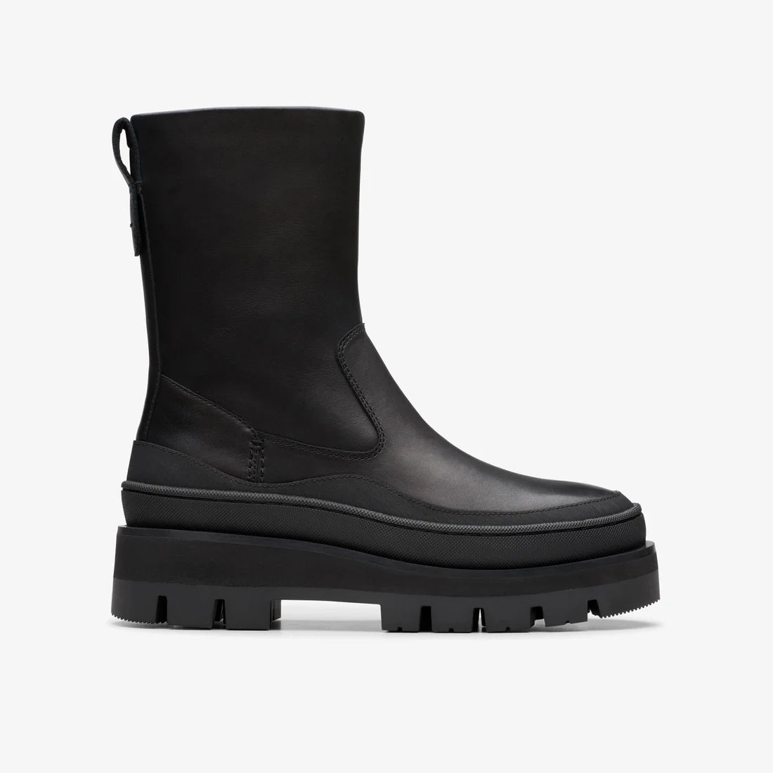 Botas De La Marca Clarks Para Mujer Modelo Orianna2 Rise Black Leather En Color Negro