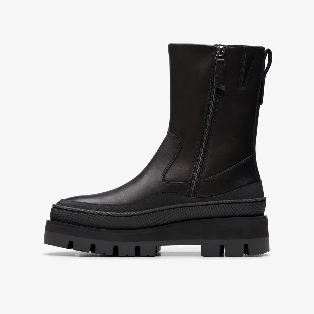 Botas De La Marca Clarks Para Mujer Modelo Orianna2 Rise Black Leather En Color Negro