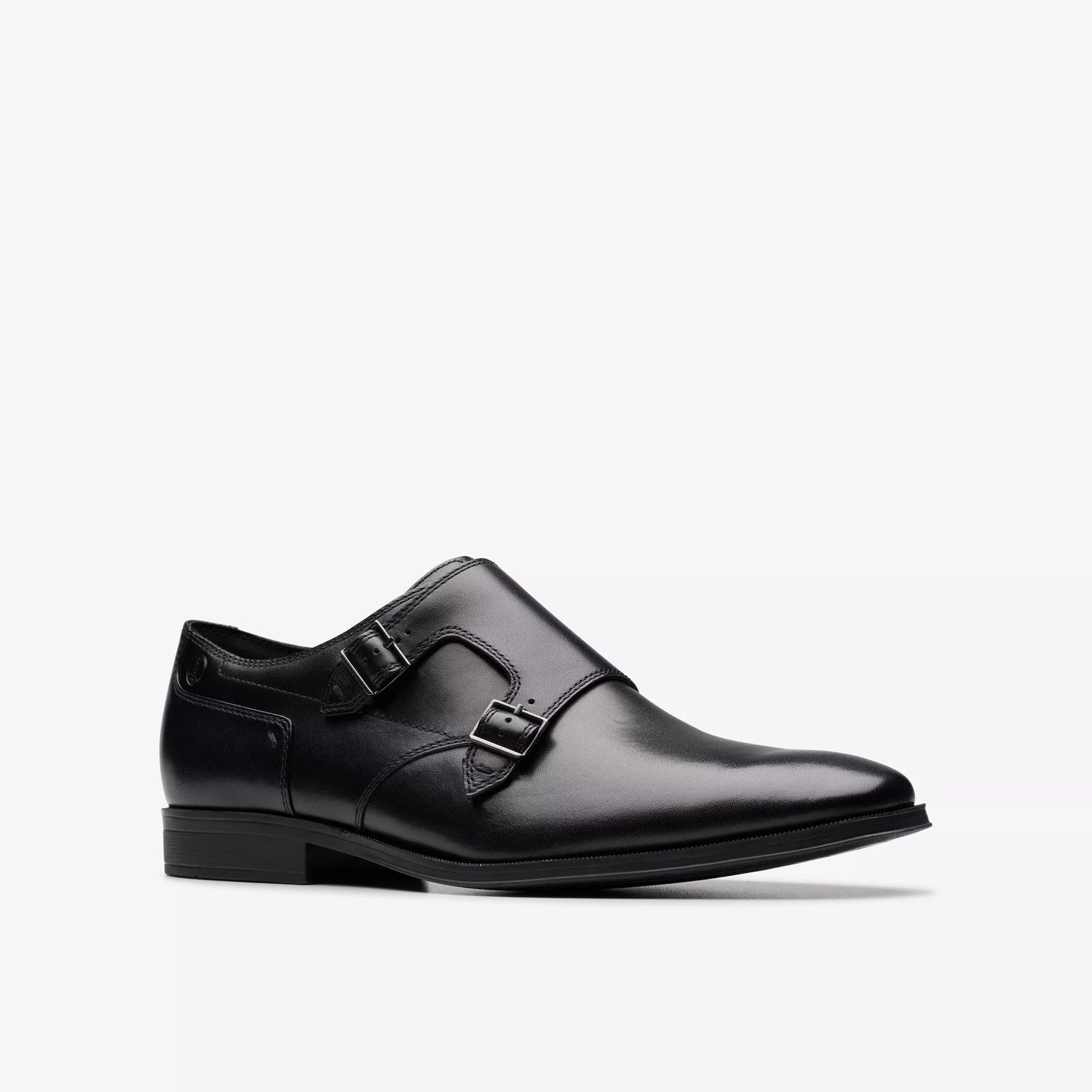 CLARKS | ZAPATOS DE VESTIR | HOMBRE | PAULTON MONK BLACK LEATHER | NEGRO