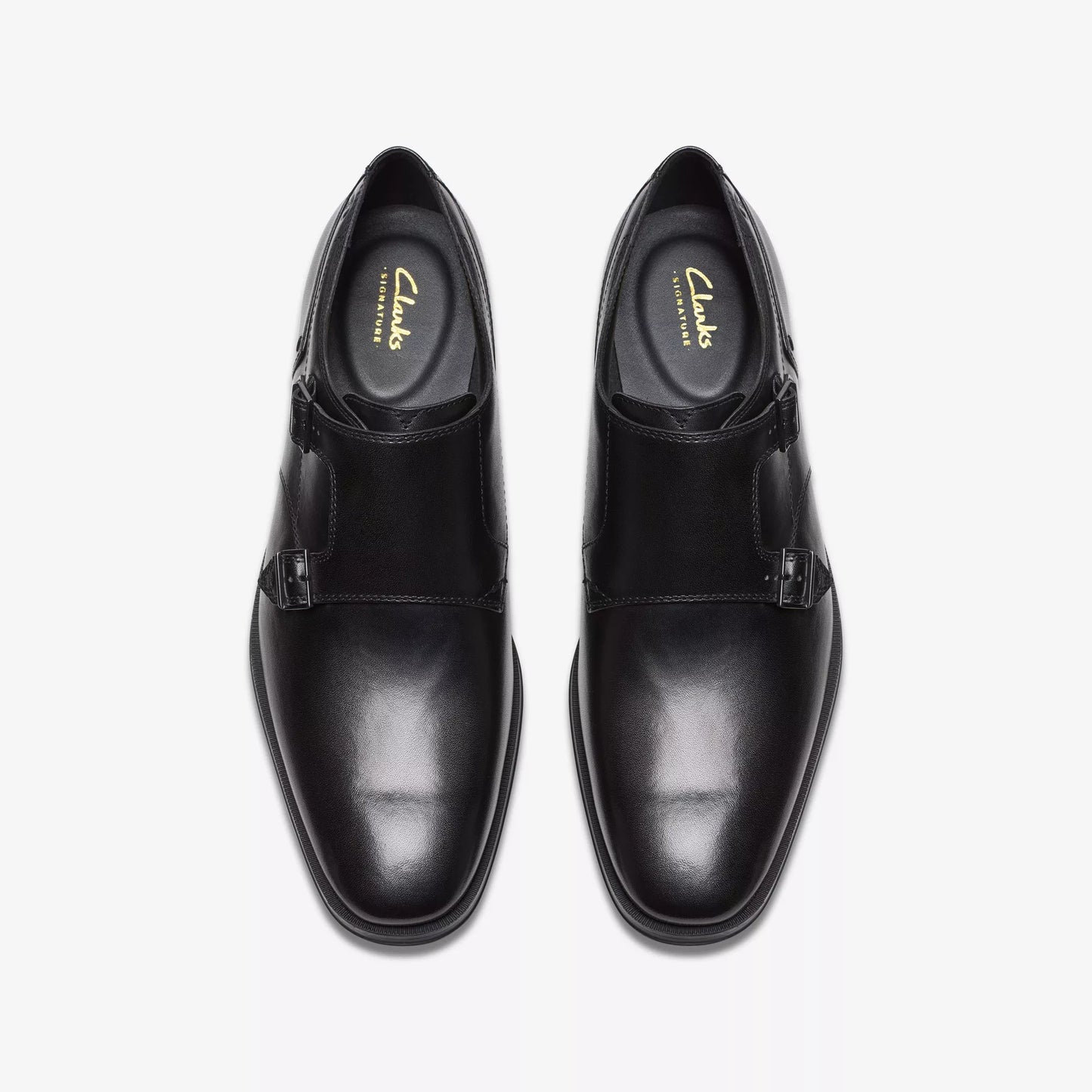 CLARKS | ZAPATOS DE VESTIR | HOMBRE | PAULTON MONK BLACK LEATHER | NEGRO