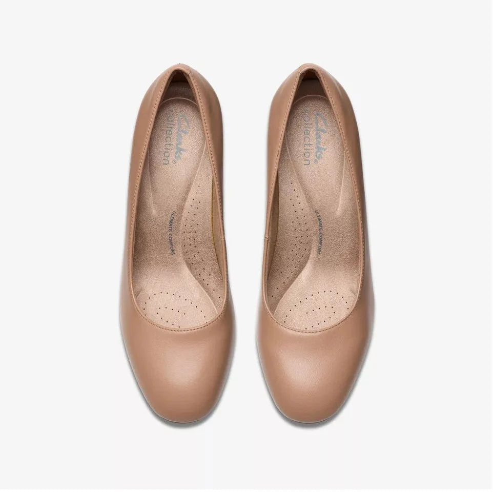 CLARKS | ZAPATOS DE VESTIR | MUJER | OLIVETTE PEARL BEIGE LEATHER | BEIGE
