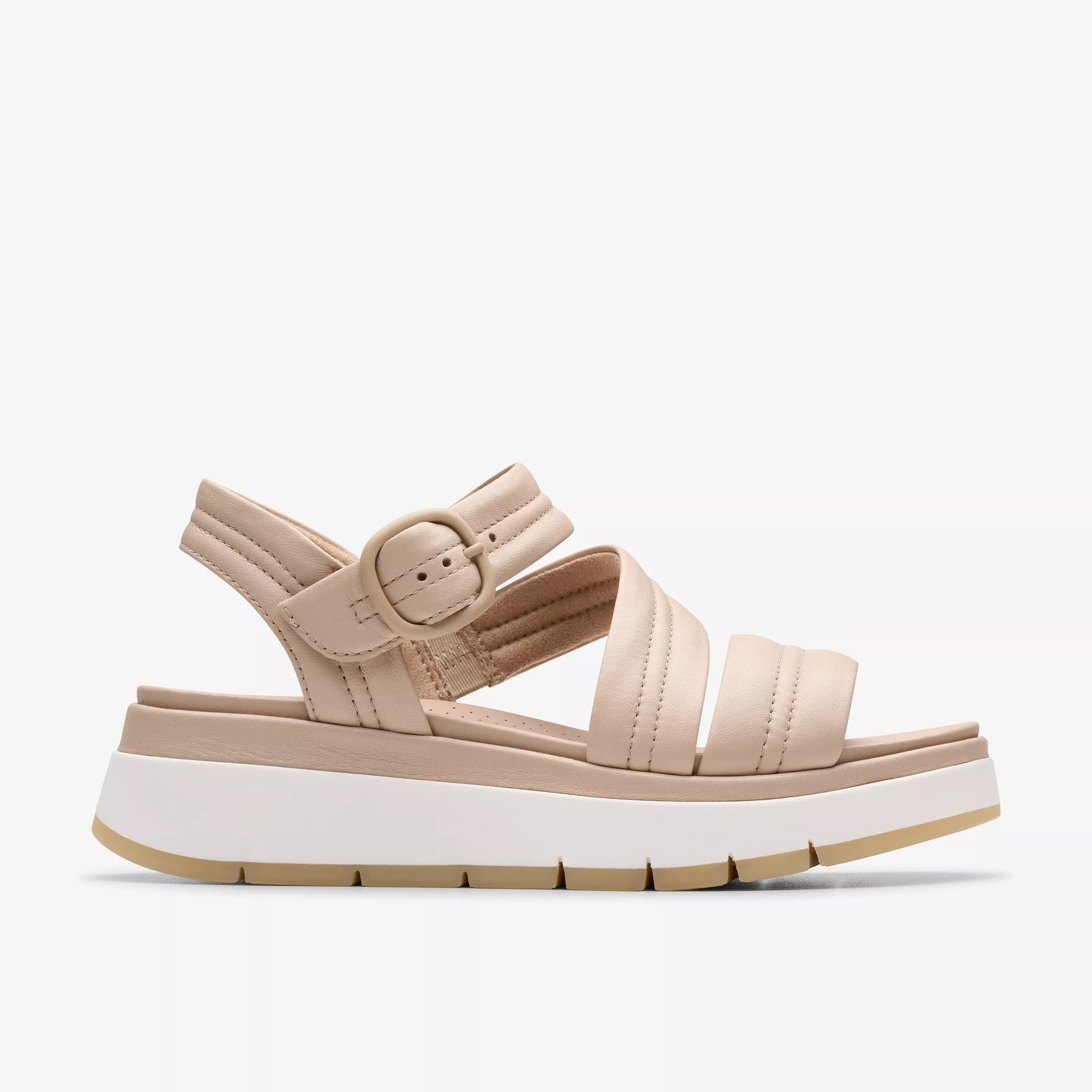 Sandalias De La Marca Clarks  Para Mujer Modelo Tuscan Strap En Color Sand Leather