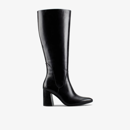 Botas De La Marca Clarks  Para Mujer Modelo Laina85 Hi Black Combi Lea En Color Negro