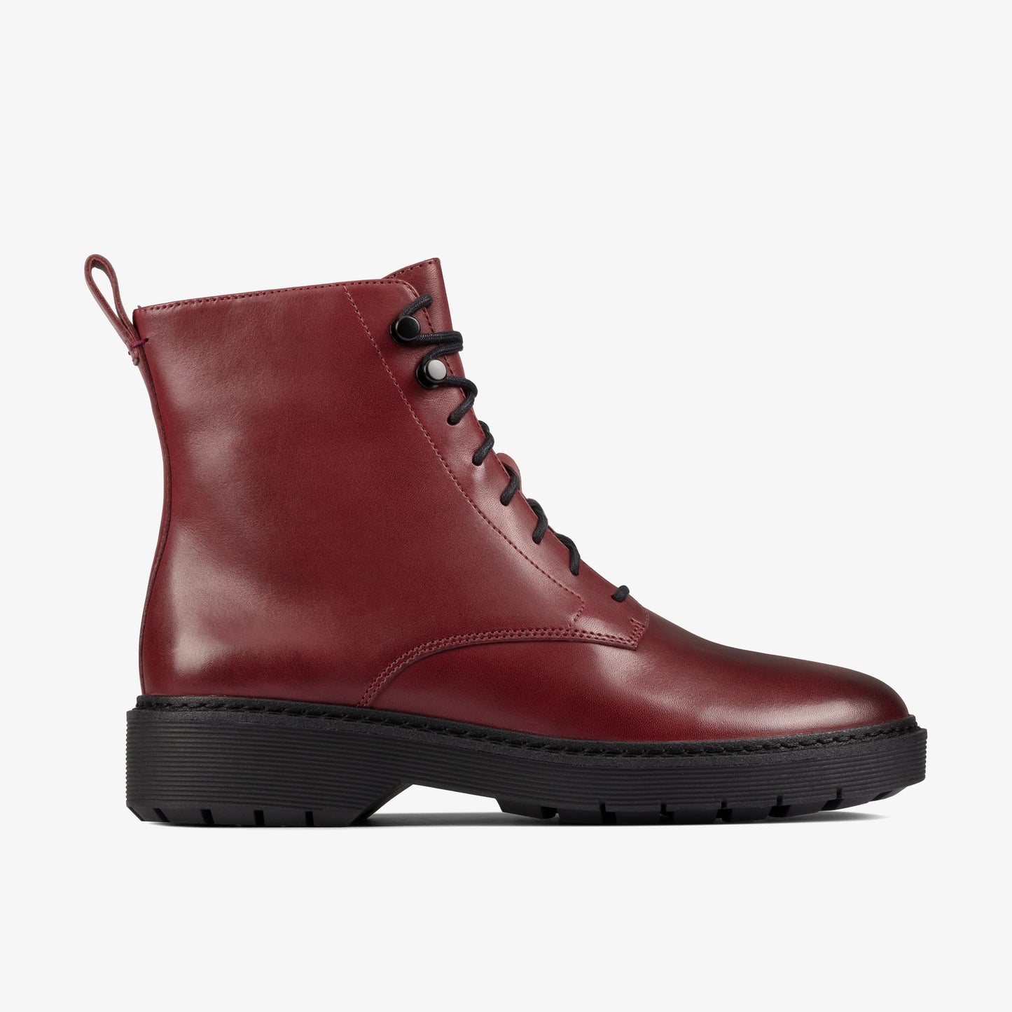 Botas De La Marca Clarks  Para Mujer Modelo Witcombe Hi 2 Burgundy Leather En Color Rojo