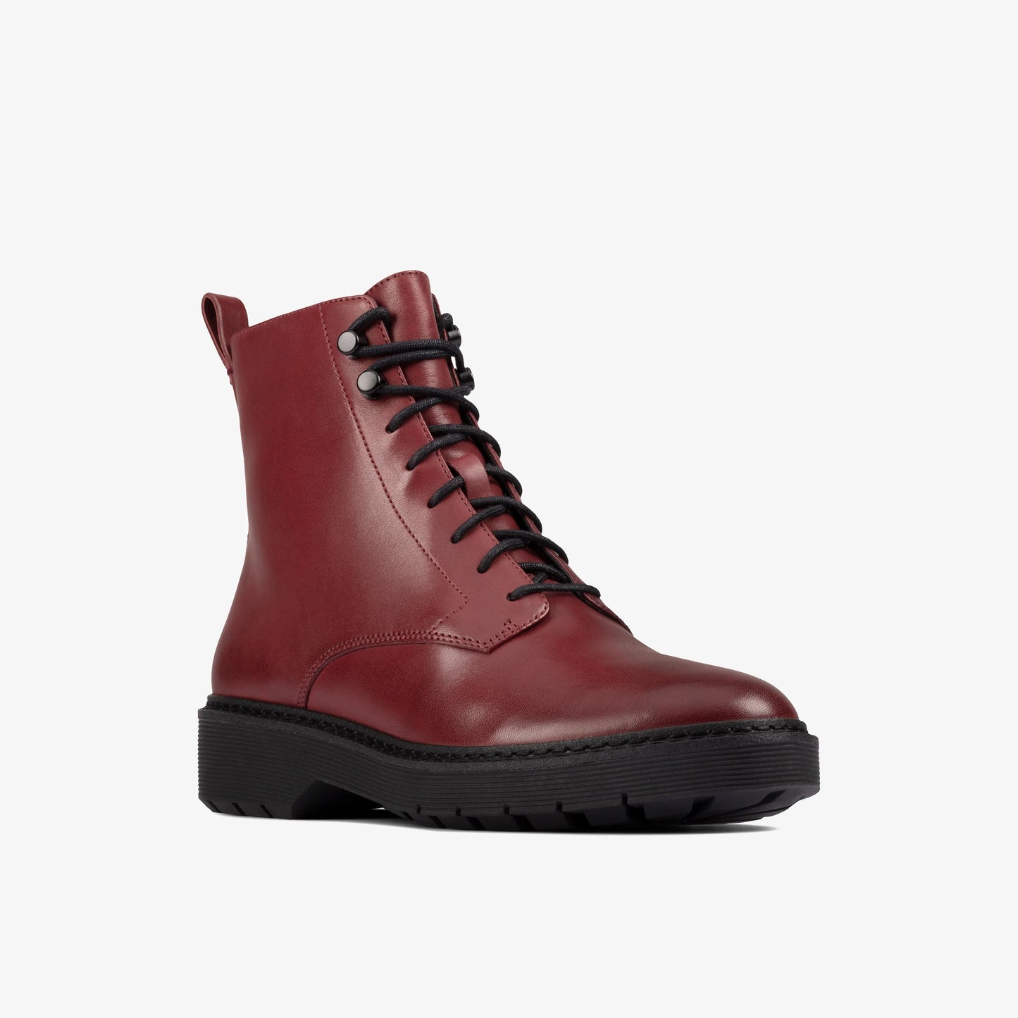 Botas De La Marca Clarks  Para Mujer Modelo Witcombe Hi 2 Burgundy Leather En Color Rojo